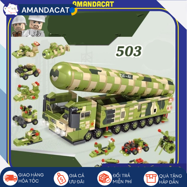 Bộ Lego Xếp Hình Lắp Ráp Đồ Chơi Thông Minh Xe Tên Lửa 3D Cho Trẻ Em, Đồ Chơi Lắp Ráp, Đồ Chơi Khối Xây Dựng