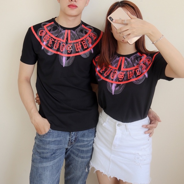 Áo tay lỡ dáng rộng unisex dưới 75kg dành cho các cặp đôi