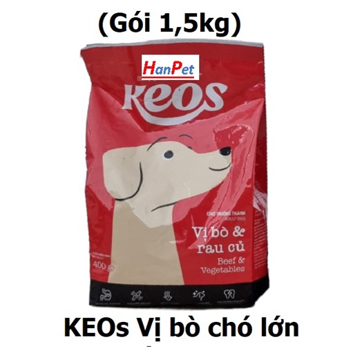 (Gói 400gr) Thức ăn chó dạng hạt cao cấp (4 loại) KEOS Novopet SmartHeart Adult Ganador Puppy- Fib / Fib's- Classi