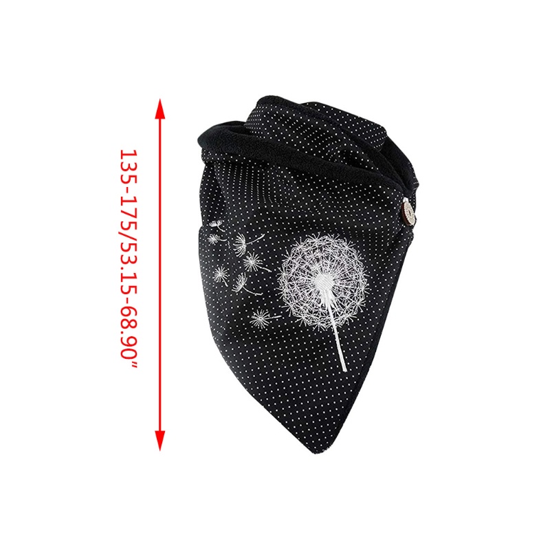 Khăn choàng cổ bằng vải giả lông cừu dày dặn giữ ấm mùa đông in họa tiết hoa bồ công anh màu sắc tương phản cho nam và nữ
 | BigBuy360 - bigbuy360.vn