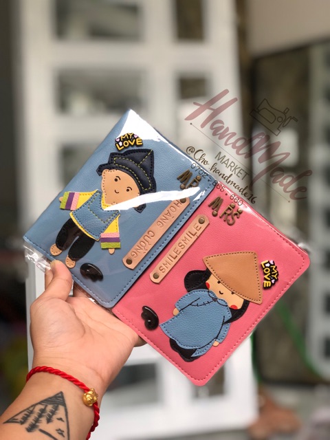 Vỏ hộ chiếu cặp việt nam hàn quốc - bao hộ chiếu đôi - bọc hộ chiếu đôi - passport cover