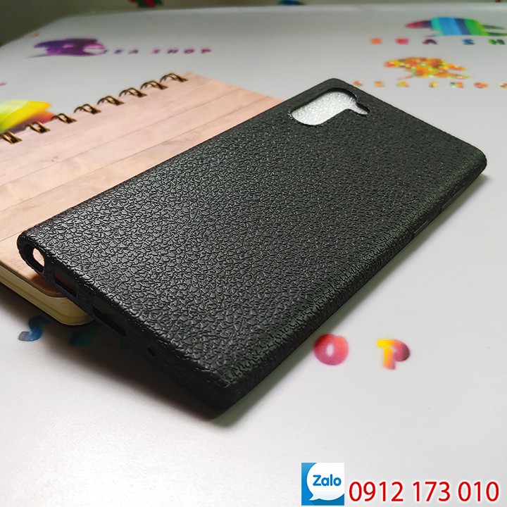 Ốp lưng Samsung Galaxy Note 10 / Note 10 Plus Vân da tự nhiên - chống trơn trượt - Siêu bền-Case Samsung Note 10 Plus