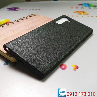 Ốp lưng Samsung Galaxy Note 10 / Note 10 Plus  Vân da tự nhiên - chống trơn trượt - Siêu bền-Case Samsung Note 10 Plus