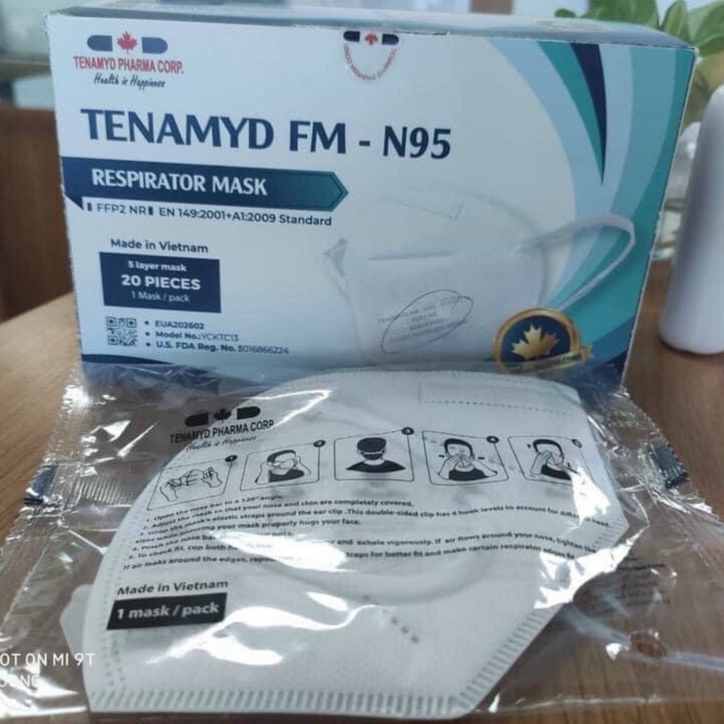 Khẩu trang 5 lớp kháng khuẩn TENAMYD - N95- Hộp 20 chiếc - Hàng chính hãng | BigBuy360 - bigbuy360.vn