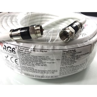 cáp đồng trục rg6 JHLINK 10-20m 2 đầu jack đúc