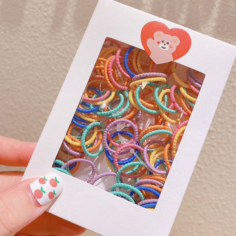 Set 10 Dây Buộc Tóc Nhỏ Xinh Phong Cách Hàn Quốc Cho Bé Gái