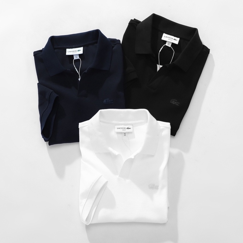 Áo thun POLO nam LC cổ V logo trùng màu áo cotton mềm xịn PLL11 | LA STORE MENSWEAR