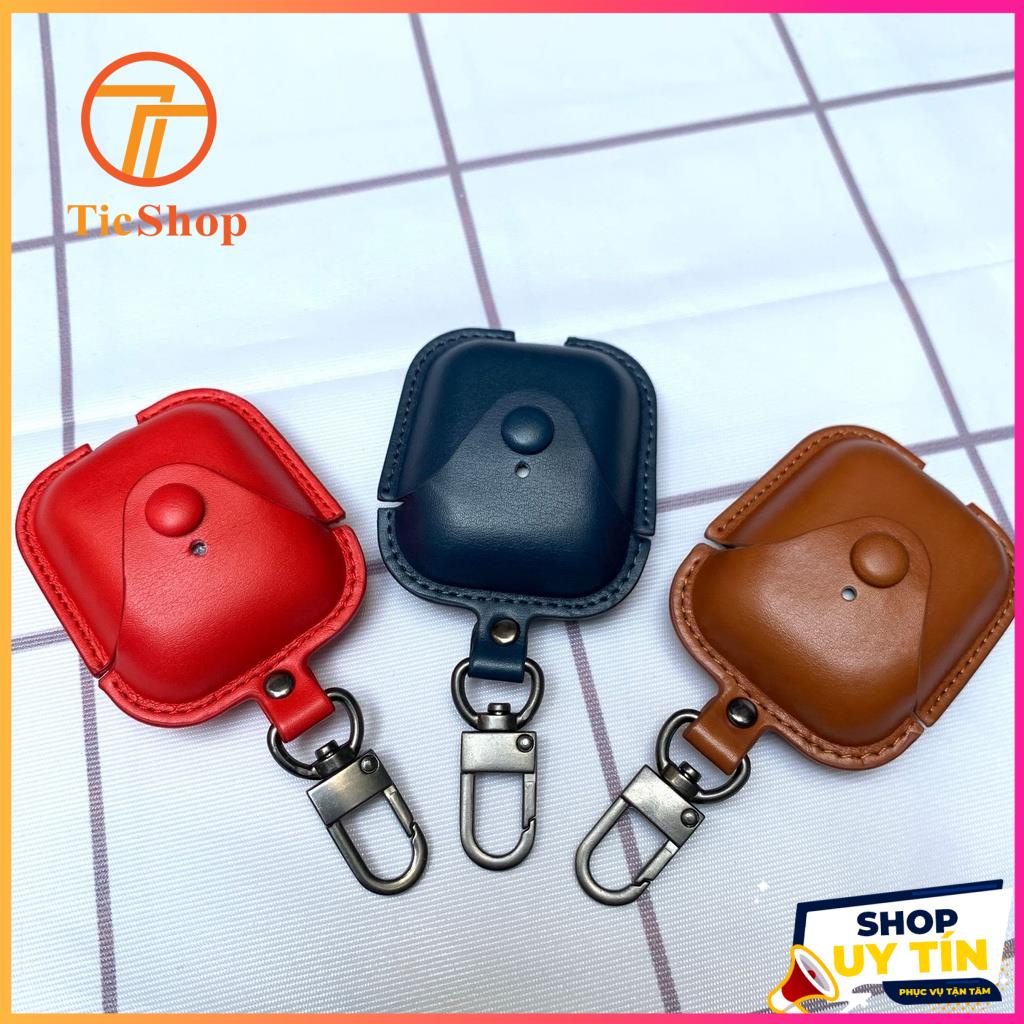 BAO DA BẢO VỆ CHO AIRPOD 2 VÀ 1 KÈM MÓC KHÓA THỜI TRANG SANG TRỌNG