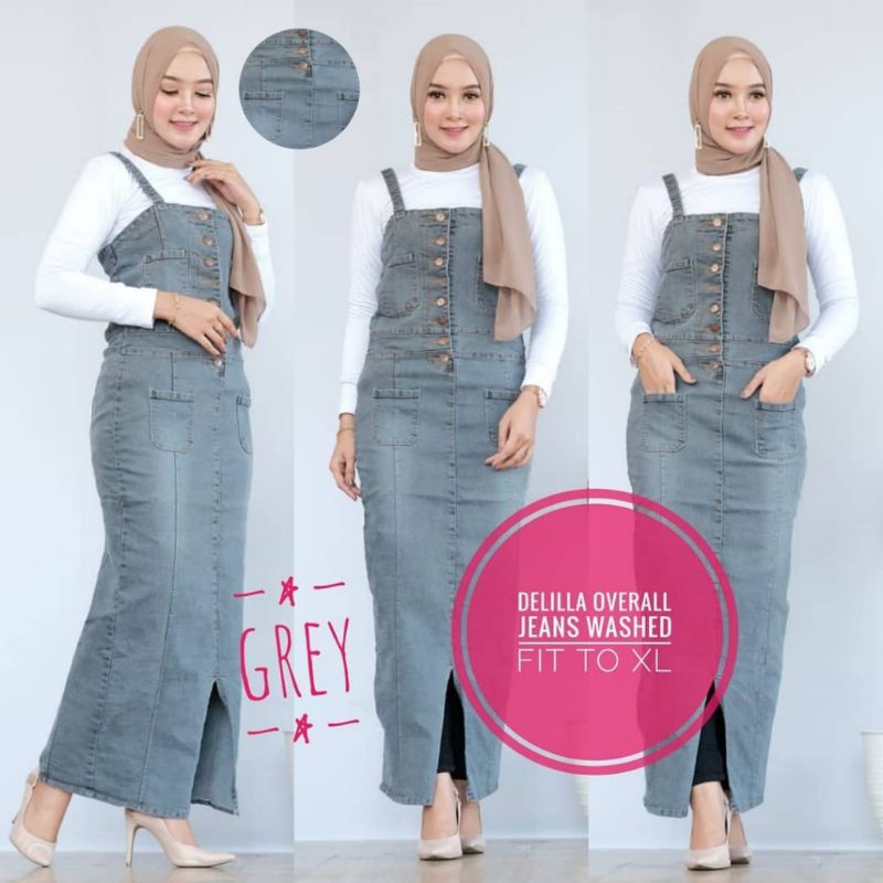 Quần Yếm Jean Nữ Delila | Chân Váy Jean Thời Trang Xinh Xắn Dành Cho Nữ | Giặt Quần Jean Denim | Váy Overal Rẻ Nhất