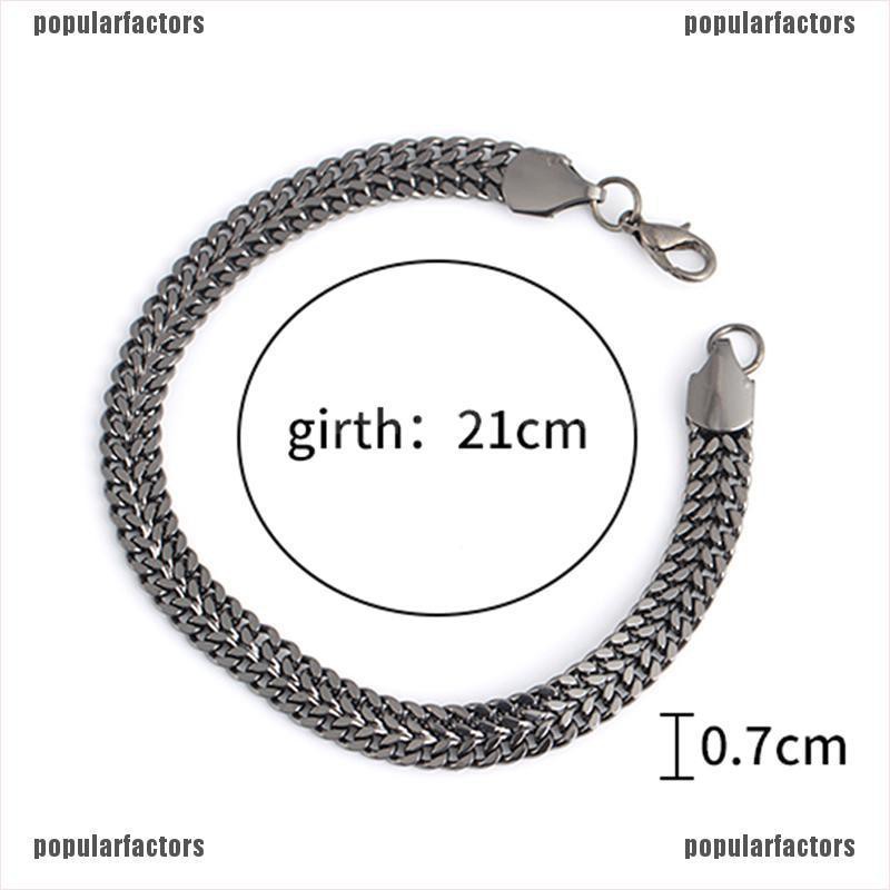 Vòng Tay Dây Xích Bằng Thép Không Gỉ Sang Trọng