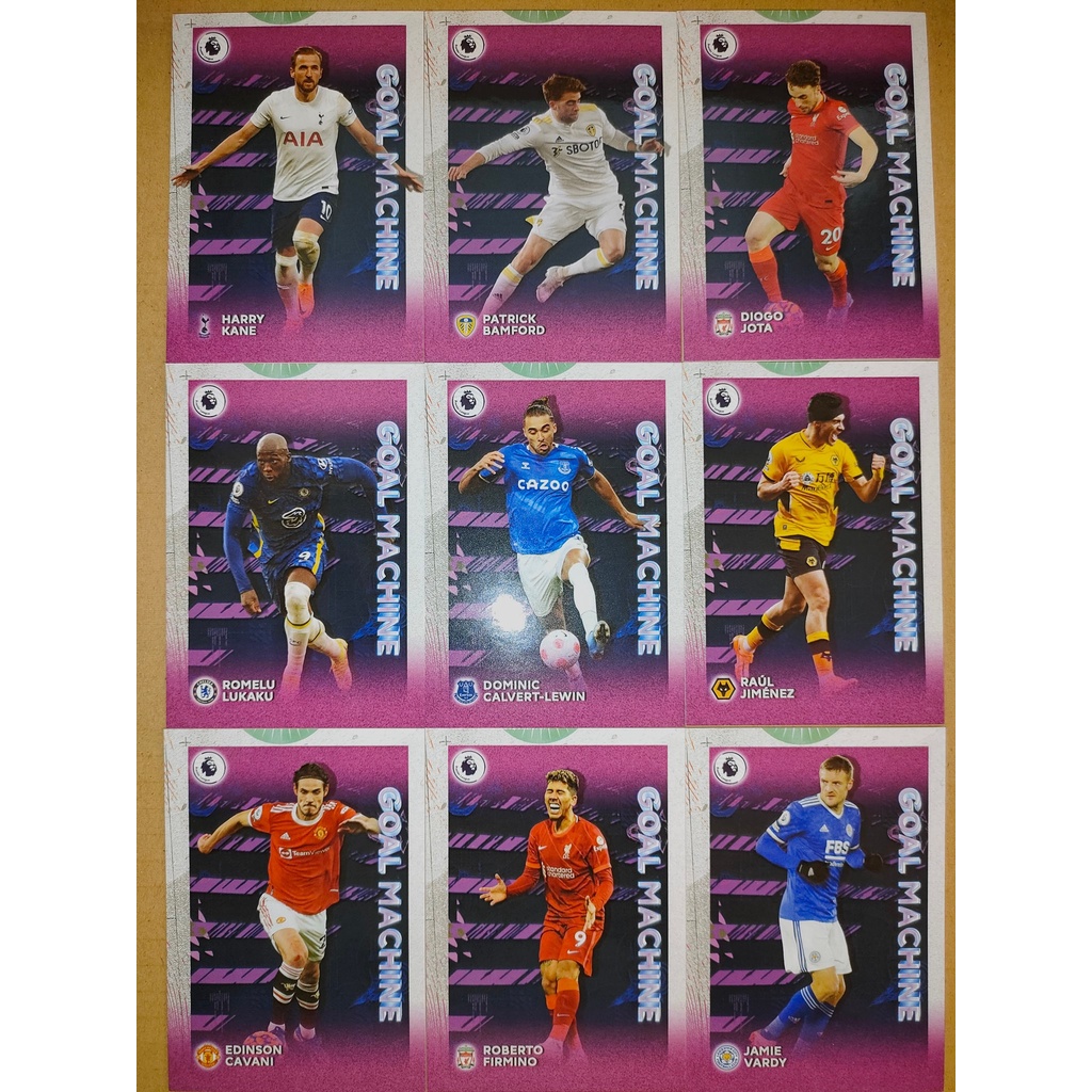 thẻ SKY Goal Machine - Jamie Vardy, Jiminez, Calvert-Lewin, Diogo Jota, Cavani, Firmino, Lukaku, Harry Kane, Bamford