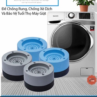 SÉT 4 CÁI ĐẾ KÊ CHÂN MÁY GIẶT CHỐNG RUNG SILICON CAO CẤP - BỘ 4 ĐẾ CHỐNG RUNG MÁY GIẶT [ĐẾ MÁY GIẶT]