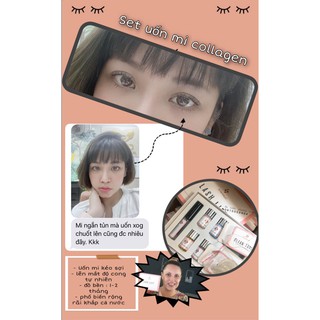 Set uốn mi collagen