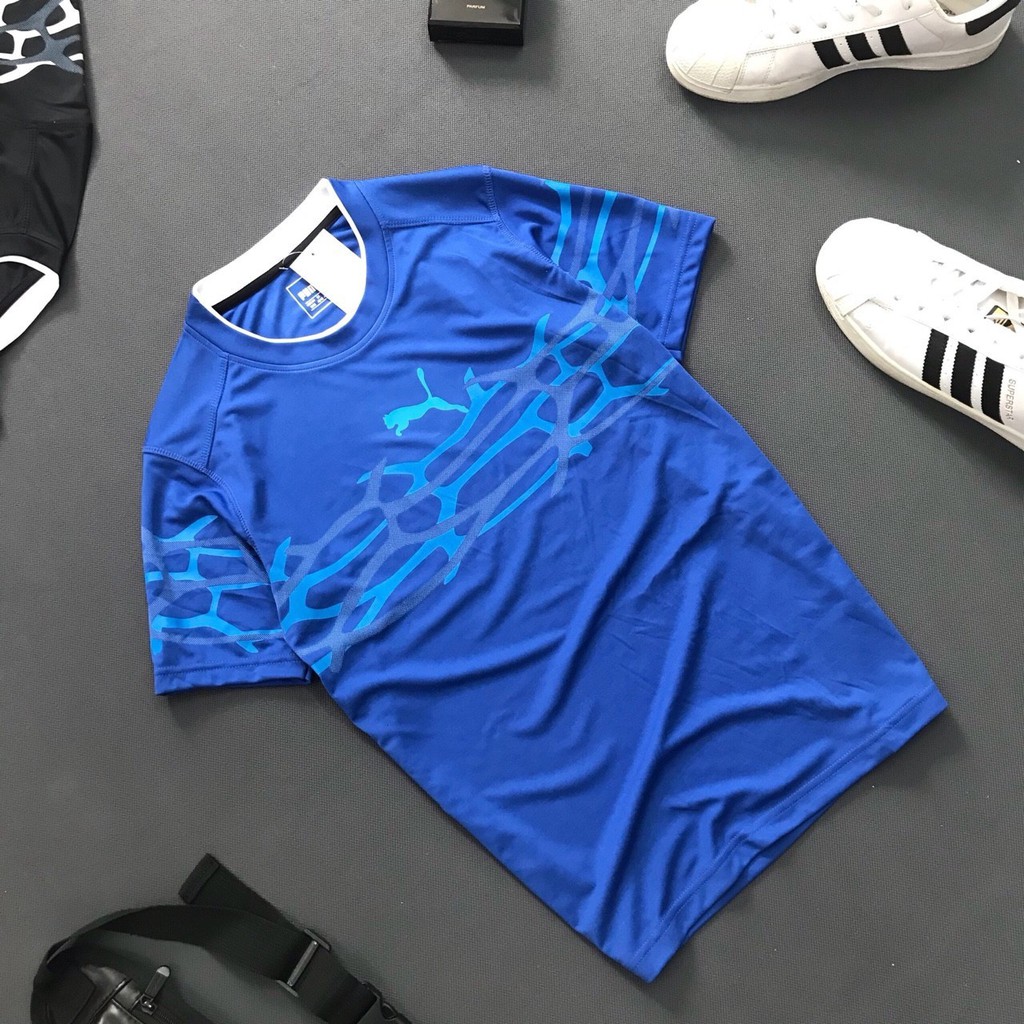 Áo thun thể thao nam Havis phối hoạ tiết báo đen cách điệu cao cấp ASTD058