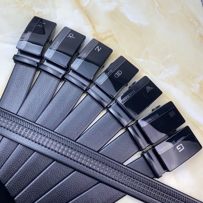 Thắt lưng da nam cao cấp mặt MEKA, dây nịt nam da thật rộng 35mm khóa tự động mạ ti tan dùng cho giới trẻ và doanh nhân