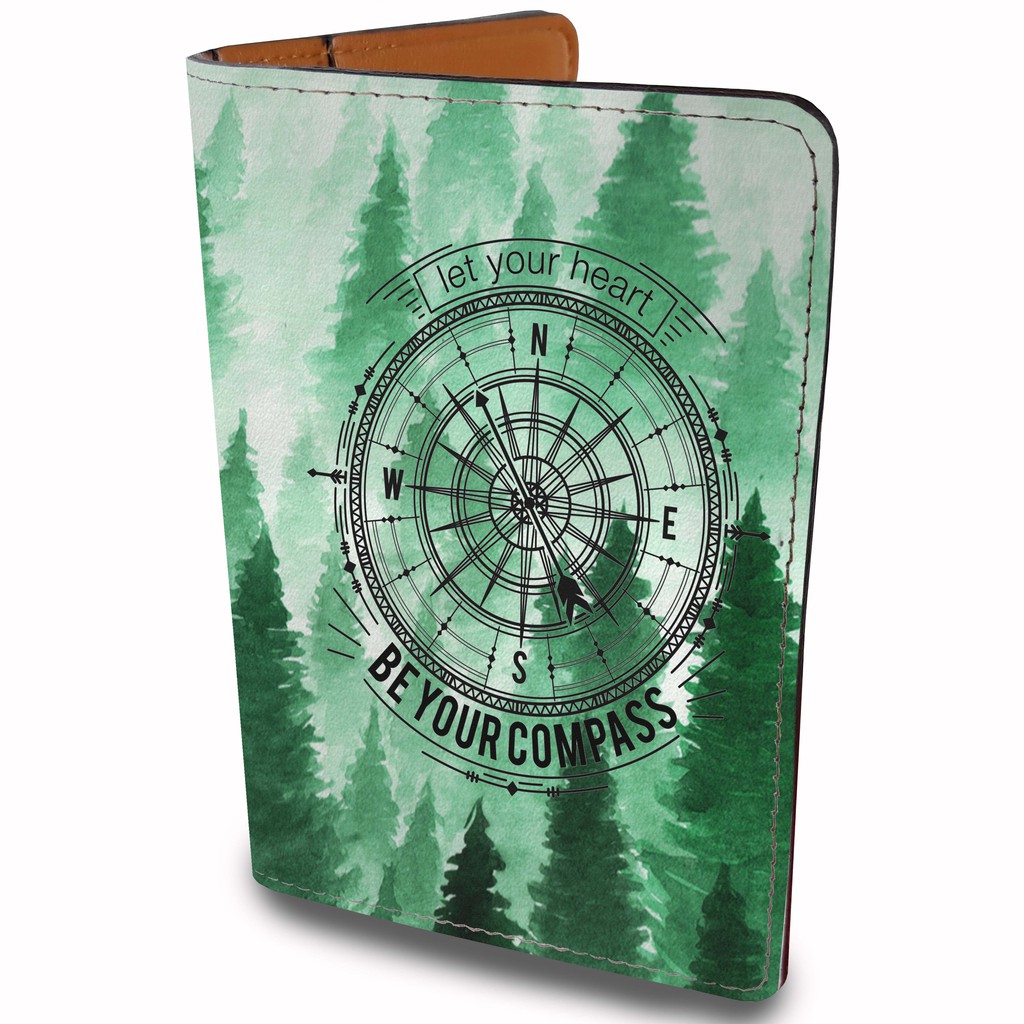 Ví Đựng Passport Cover BE YOUR COMPASS - Bao Da Hộ Chiếu Du Lịch Thiết Kế Đơn Giản Tinh Tế Sắc Nét Nghệ Thuật - ATPP068