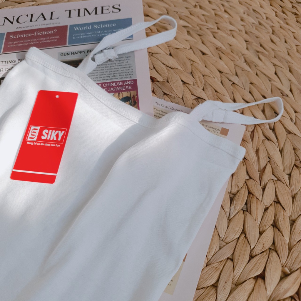 [ẢNH THẬT] ÁO 2 DÂY SỢI BÚN CÓ NÚT CHỈNH SIÊU XINH - 2S02