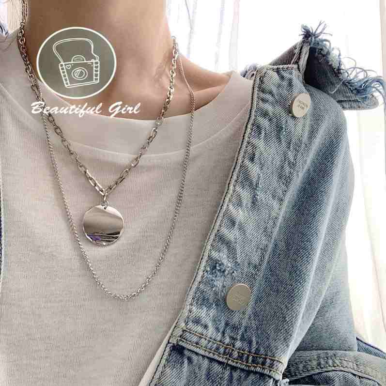 Dây chuyền bằng hợp kim 2 lớp thời trang dành cho nữ