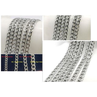 1met xich inox oval phẳng dầy