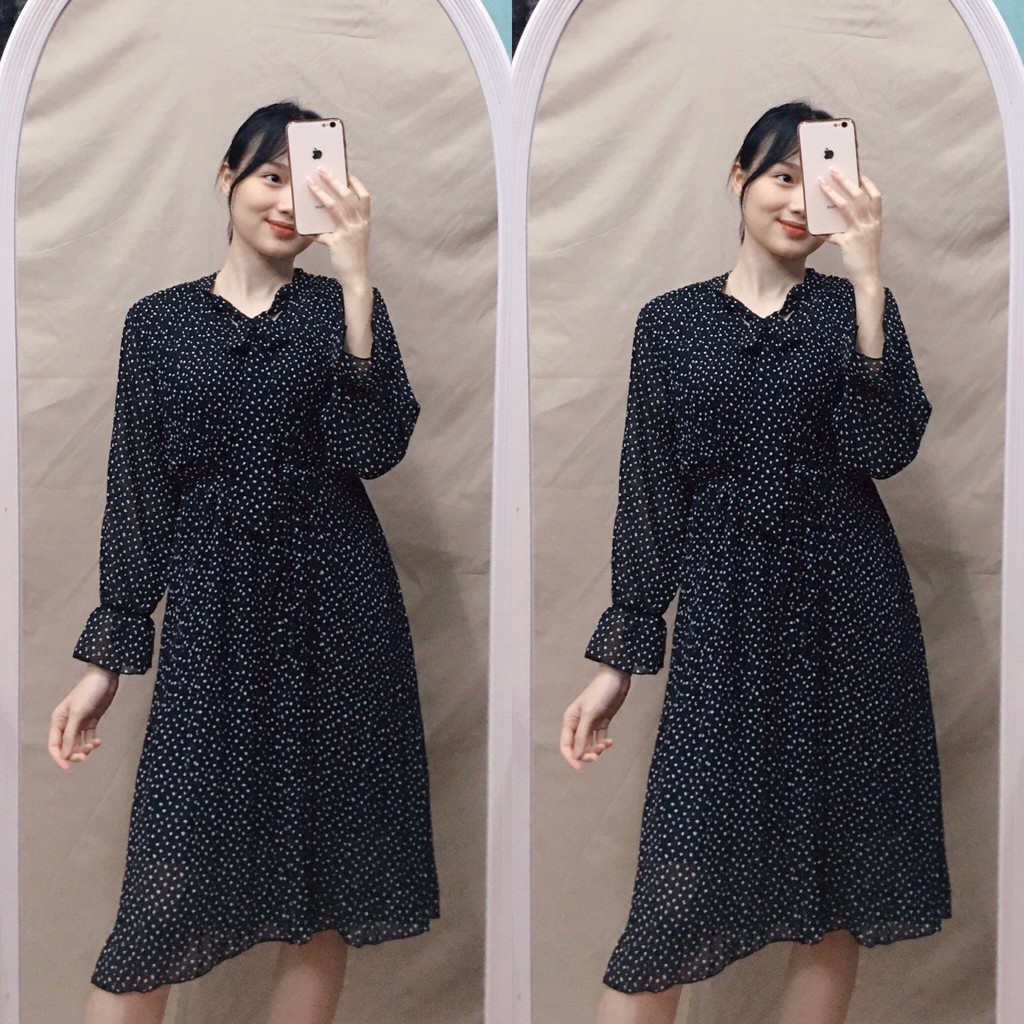 Váy bầu thu đông hàng thiết kế. Váy công sở mẫu mới thu đông 2019 (freesize)
