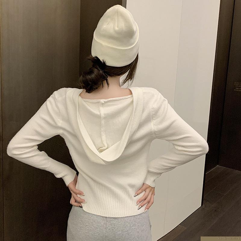 Áo Khońc Cardigan Tay Dài Phong Cách Thời Trang Hàn Quốc Áo Len Croptop