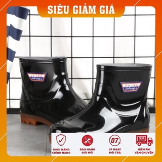 Giày Bốt Cao Su Đi Mưa Chống Trượt Cho Nam