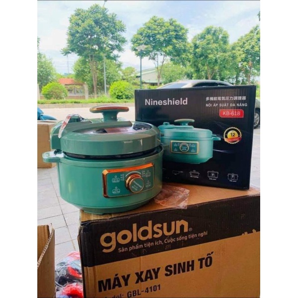 Nồi áp xuất đa năng Nineshield 4 lít, 5 lít. Hàng công ty. Bảo hành 1 năm