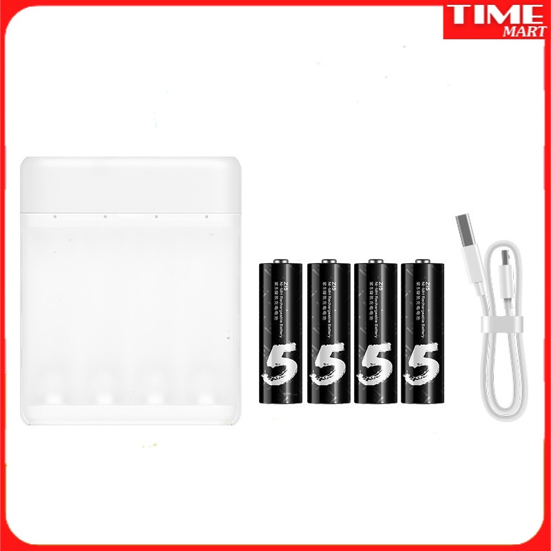 COMBO Bộ Sạc Pin AA/AAA Xiaomi Youpin ZMI PB411 Kèm Pin Sạc AA Xiaomi Zi5 Zi7 Chính Hãng[TIME_MART Siêu Thị Tiện ích Gia