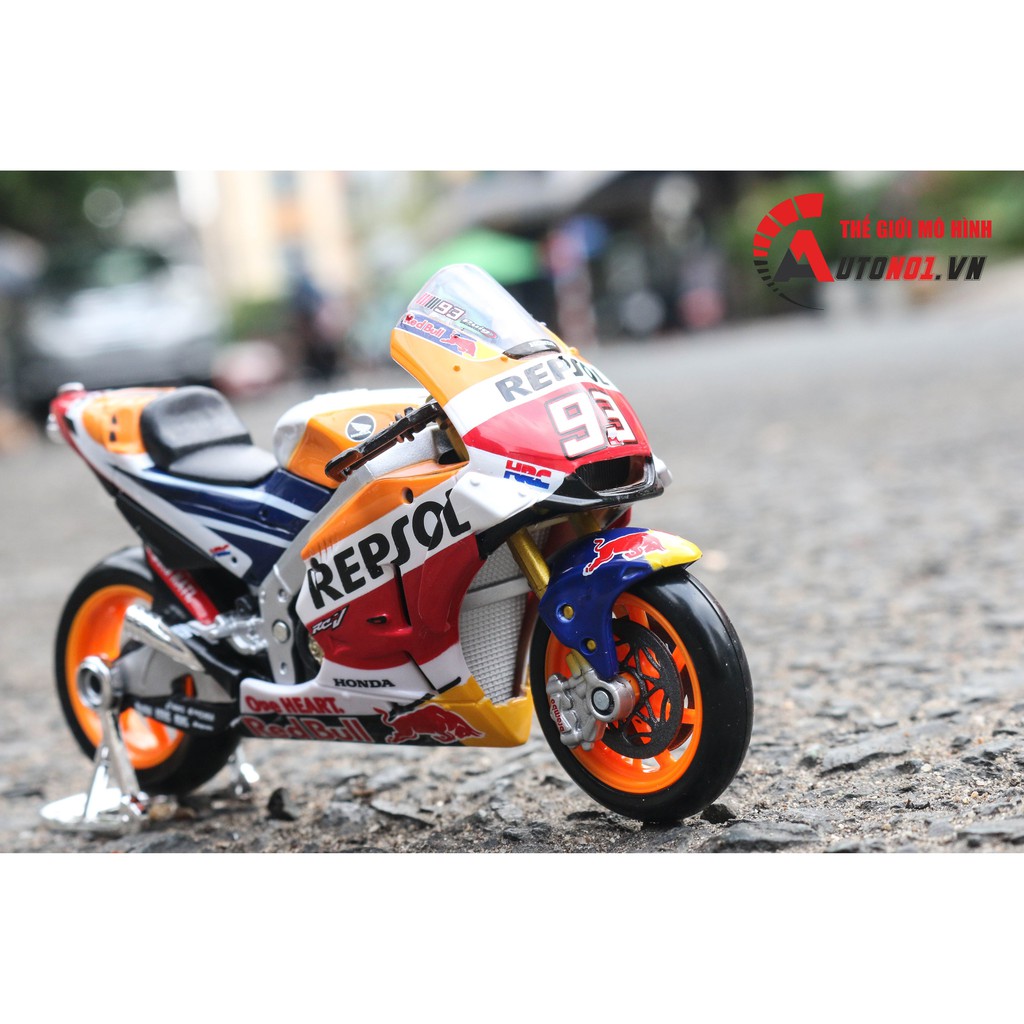 MÔ HÌNH XE MOTO GP HONDA RC213V REPSOL 2018 MARC MARQUEZ NO.93 1:18 MAISTO 5815