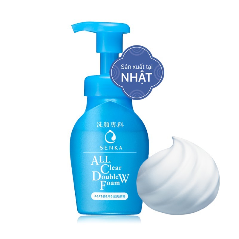 [HB Gift] Bọt Rửa Mặt Tẩy Trang 2 Trong 1 SENKA A.L.L Clear DoubleW Foam 150ml _16216 | BigBuy360 - bigbuy360.vn
