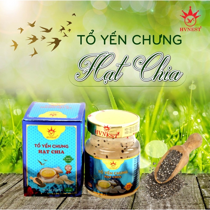 Yến Hoàng Việt Khánh Hoà,⚡️30% tổ Yến tươi⚡️,💯ko chất bảo quản, Yến chưng hạt Chia đặc sánh thơm ngon