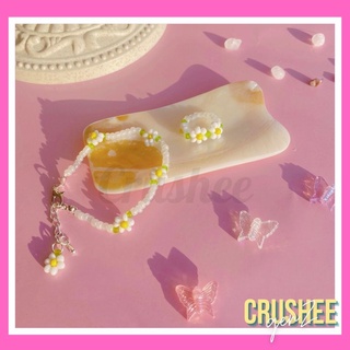 Bộ nhẫn vòng tay hạt cườm handmade daisy luv