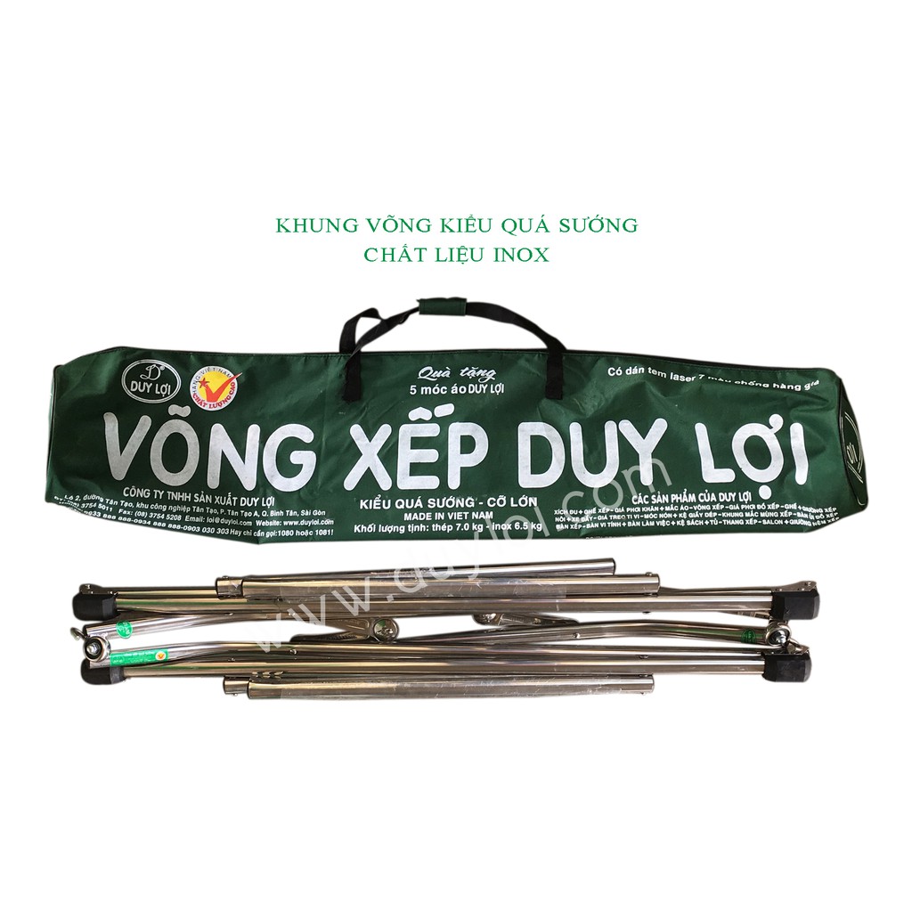 Khung võng Duy Lợi Inox - CỠ LỚN ( Không bao gồm võng lưới)