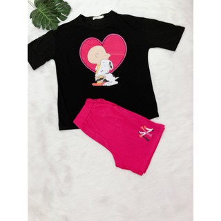 [Pijama] Bộ cotton tim trẻ trung