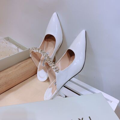 DÉP SỤC QUAI NGANG SHU STORE - DÉP SỤC NỮ THỜI TRANG QUAI NGANG ĐÍNH ĐÁ DA BÓNG