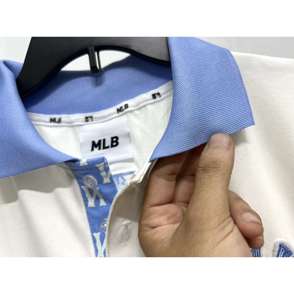 Polo NY MLB Basic unisex nam nữ in hình Monogram Mega -Logo cá tính THE.LAZ
