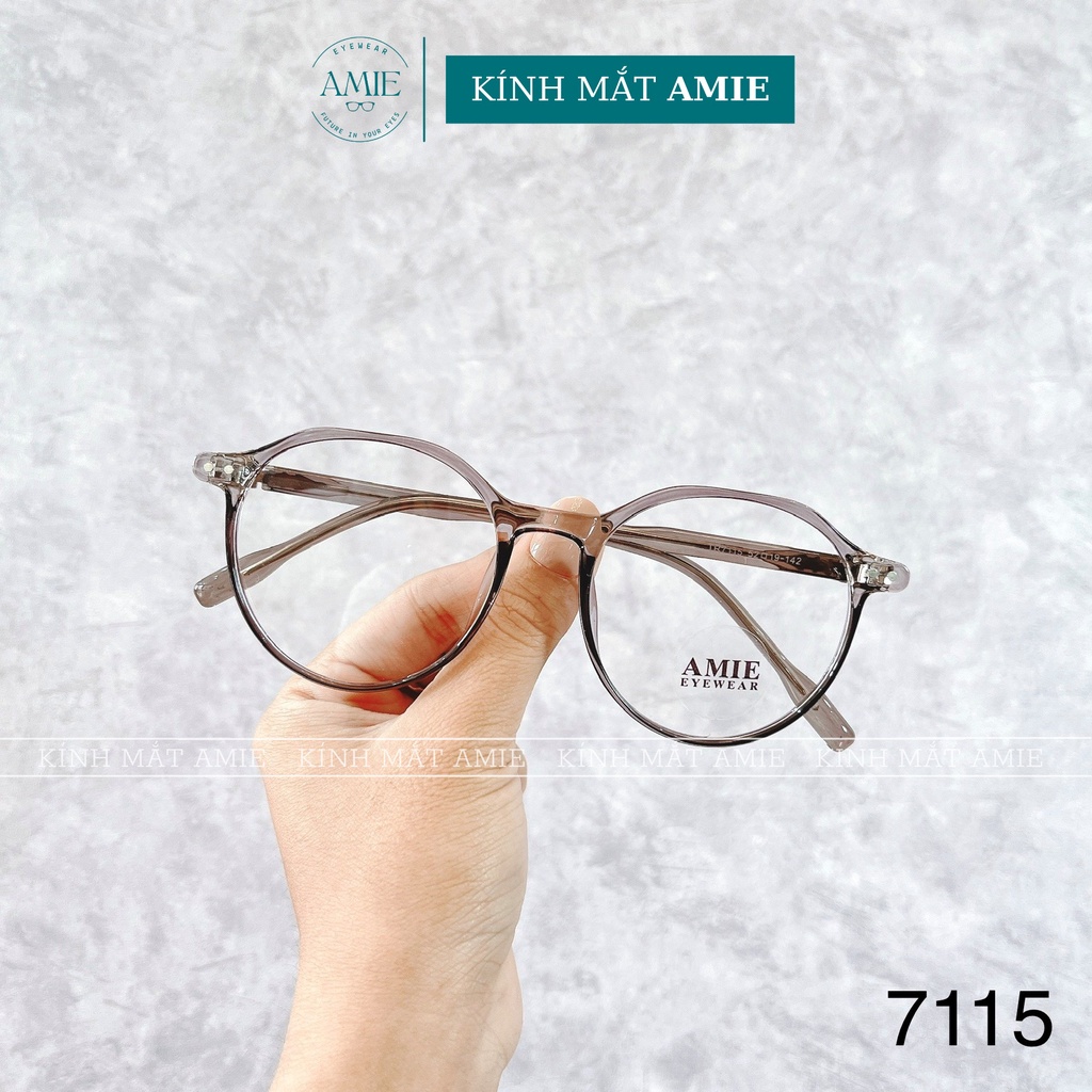 Gọng kính cận nhựa AMIE Eyewear mắt kính oval thời trang nam nữ 7115