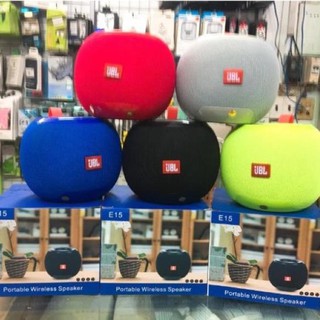 Loa bluetooth mini JBL E15 kiểu tròn có tay xách tiện lợi, âm thanh siêu hay PB 2021