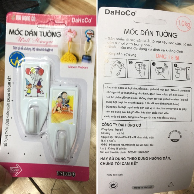 Combo 10 vĩ móc dán tường cùng loại dahoco hàng Việt Nam