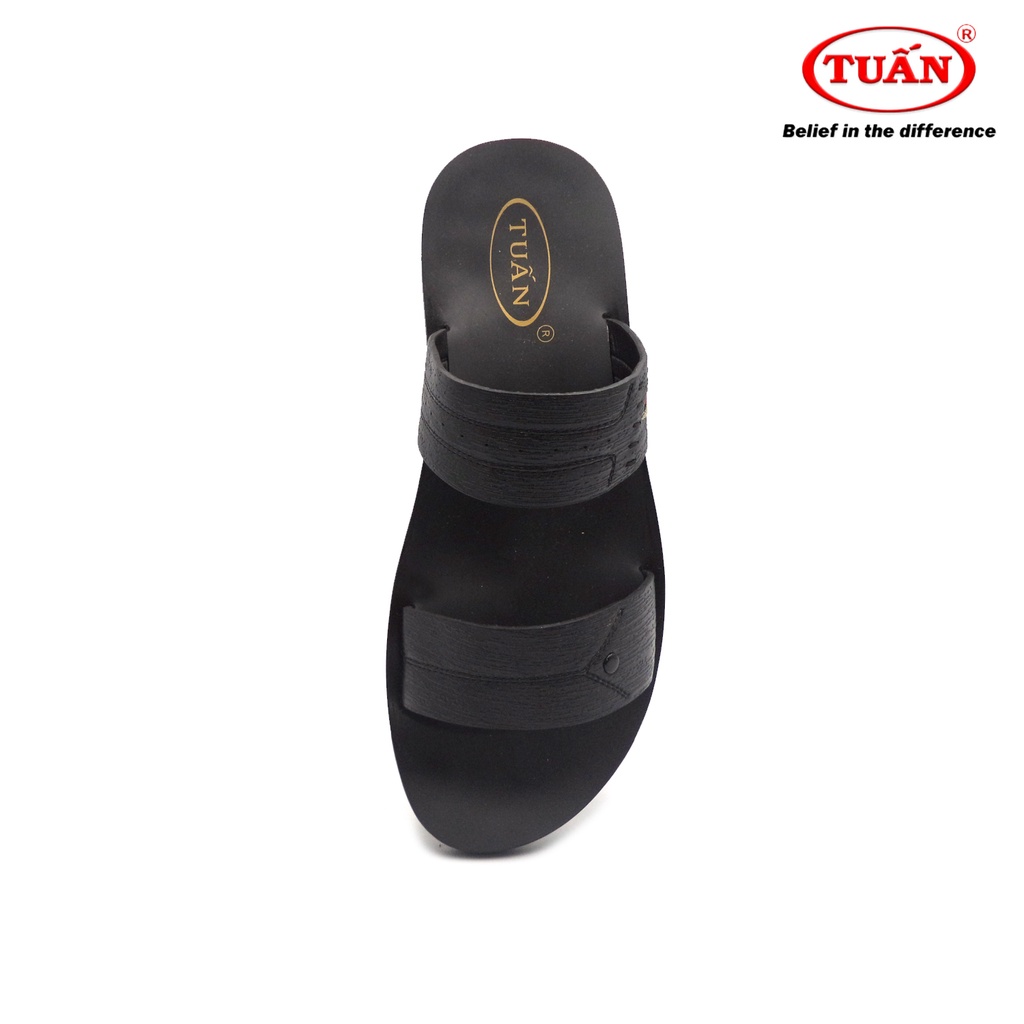 Dép nam da bò tự nhiên dép quai ngang thời trang thương hiệu Tuấn DXHU-21G
