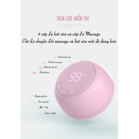 Máy Hút Sữa Điện Đôi Cmbear  Tích Pin 9 Cấp Độ Hút Có Matxa Không Đau Rát - ️BẢO HÀNH CHÍNH HÃNG