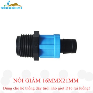 Nối chuyển ống nhỏ giọt ren ngoài 21mm x16mm