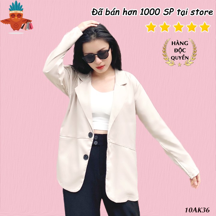 Áo blazer khoác vest công sở kiểu túi xéo nhiều màu THOCA HOUSE freesize phù hợp đi làm, đi chơi