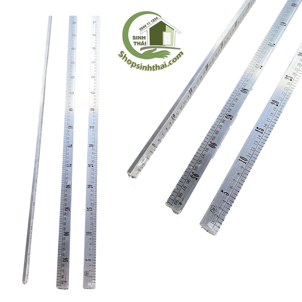 Thước nhôm đo đồ đạc, thước dài 1 mét  - bản rộng 2,5cm x dày 0.7cm