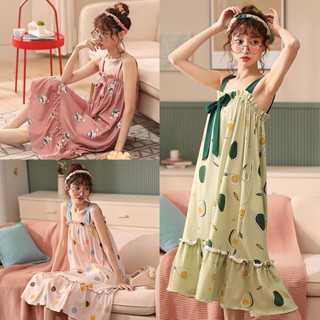 {VIDEO} Váy ngủ hai dây siêu cute, độc đáo, vải cotton 100% mềm mại và thoáng mát, hàng bao đẹp khách nhé