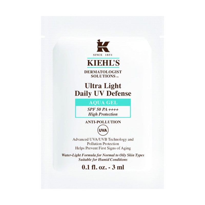 Kem chống nắng Kiehl’s Ultra Light Daily UV Defense SPS 50 PA++++ 3ml | Vinie.minisize [Sample-Có sẵn] | BigBuy360 - bigbuy360.vn