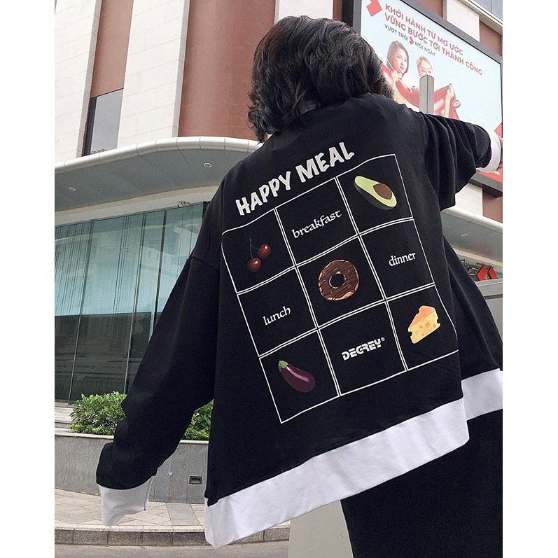Áo Khoác Cardigan Happy Meal Degrey tay dài unisex | BigBuy360 - bigbuy360.vn