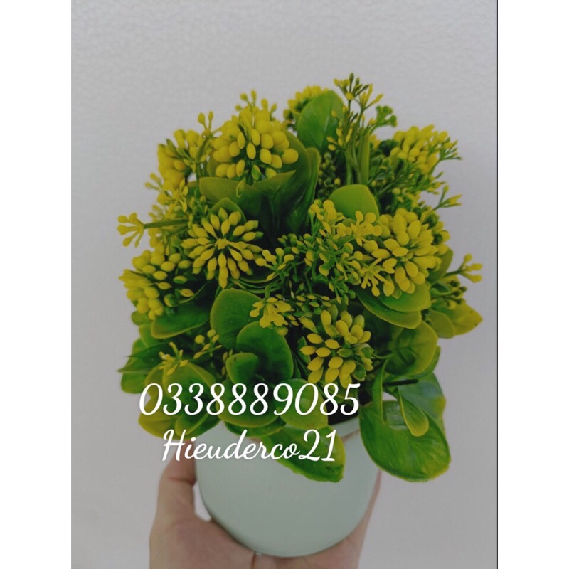 Chậu hoa giả để bàn hoa trí phong cách vintage(NHIỀU MẪU)