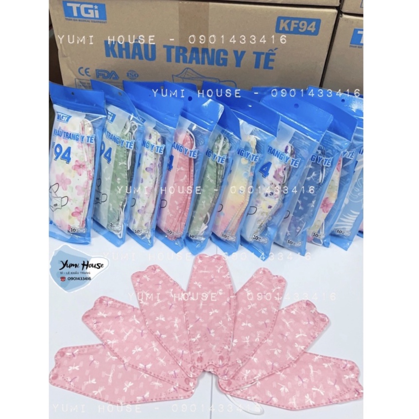 [HOT] Khẩu Trang KF94 (4D) Họa Tiết, Hoa Văn Dễ Thương Người Lớn Công Nghệ Nhật Bản