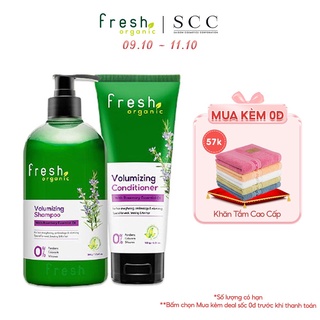 Combo Gội - Xả Fresh Organic Rosemary Ngăn Rụng Tóc 500g + 180g